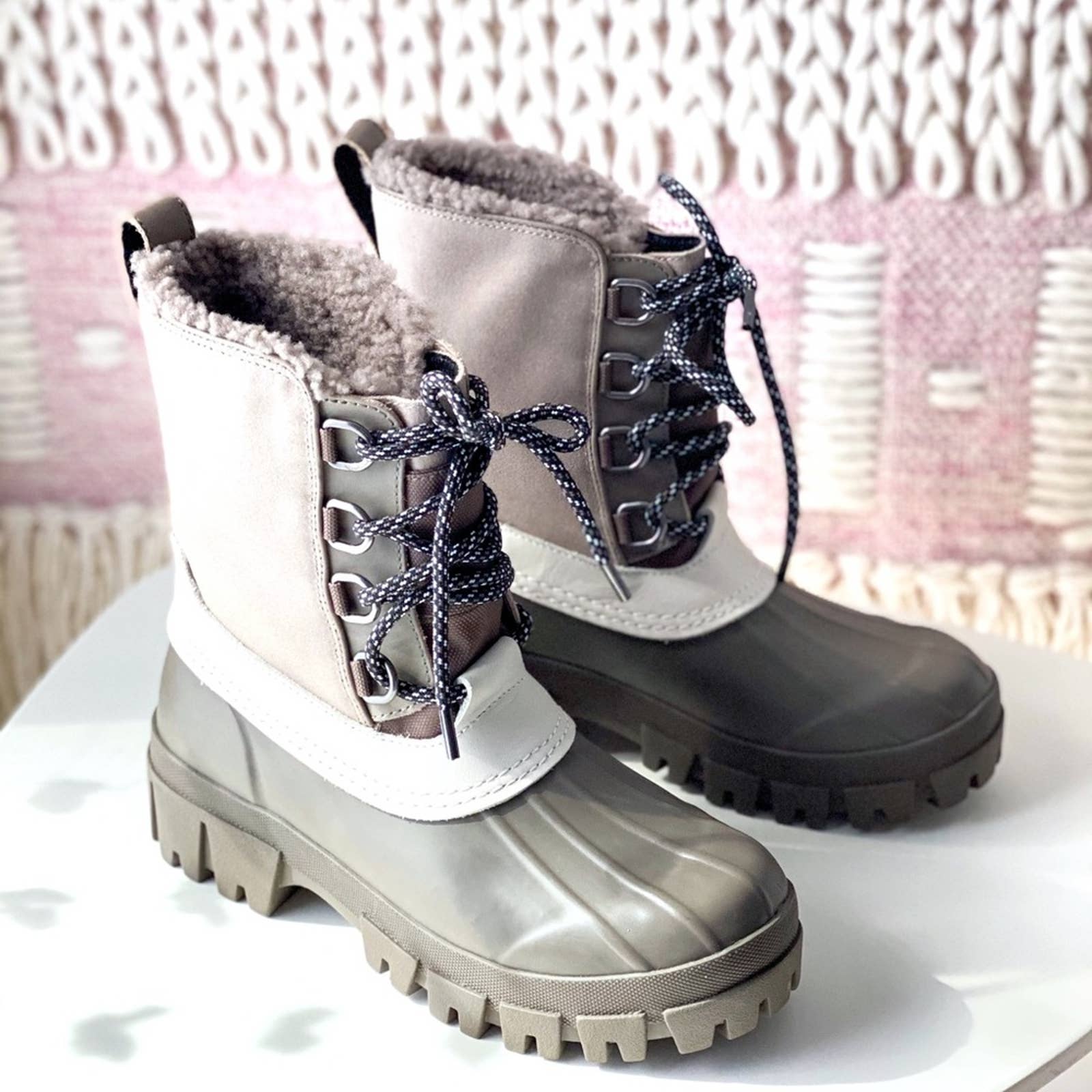 Rag & Bone Shearling-Lined Suede & Rubber Boots Women’s Size Eu 37 Us 7